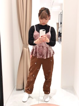 「日常」｜「アイテム（キャミソール）」を使った、honoka♡さん（レディース・150cm）の秋コーディネート