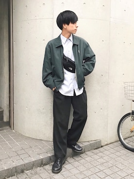 「Dr. Martens（ドクターマーチン）のDr.Martens (ドクターマーチン)/1461 3EYE GIBSON SHOES（その他シューズ）」を使った、ふきはるさん（メンズ・166cm）の秋コーディネート