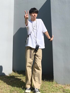 「and wander（アンドワンダー）のアイテム」を使った、ふきはるさん（メンズ・165cm）の秋コーディネート