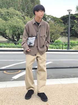「ANDERSSON BELL（アンダースンベル）のアイテム」を使った、ふきはるさん（メンズ・166cm）の秋コーディネート