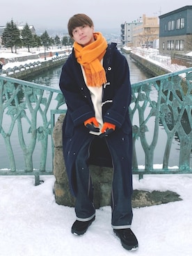 「ANDERSSON BELL（アンダースンベル）のアイテム」を使った、ふきはるさん（メンズ・166cm）の冬コーディネート