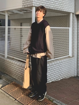 「ATHA（アタ）のアイテム」を使った、ふきはるさん（メンズ・166cm）の秋コーディネート