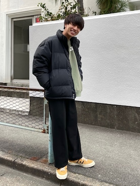 「NIKE（ナイキ）のアイテム（ダウンジャケット/コート）」を使った、ふきはるさん（メンズ・166cm）の冬コーディネート