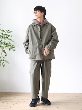 「SENSION（センション）のアイテム（セットアップ）」を使った、ふきはるさん（メンズ・166cm）の冬コーディネート