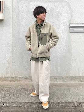 「patagonia」｜「アイテム（スラックス）」を使った、ふきはるさん（メンズ・166cm）の春コーディネート