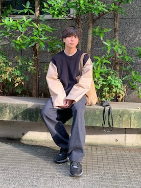 「ATHA（アタ）のアイテム」を使った、ふきはるさん（メンズ・166cm）の春コーディネート