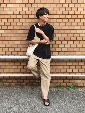 「ANDERSSON BELL（アンダースンベル）のアイテム」を使った、ふきはるさん（メンズ・166cm）の春コーディネート