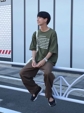 「PHILIPPE AUDIBERT（フィリップ オーディベール）のアイテム（アクセサリー）」を使った、ふきはるさん（メンズ・166cm）の夏コーディネート