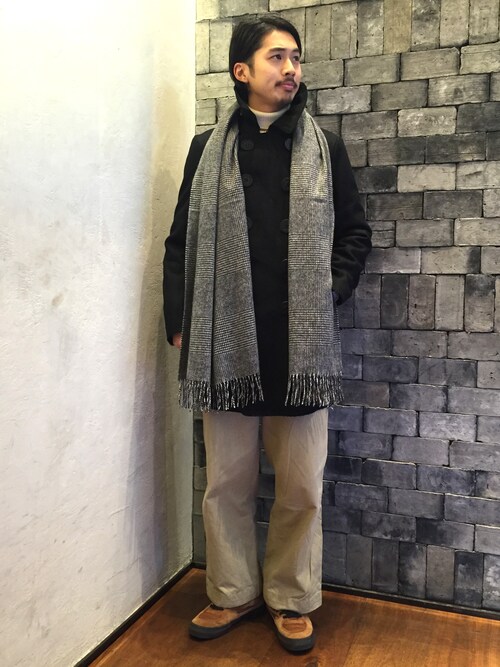 Daisuke Sakamoto（ビューティ&ユース ユナイテッドアローズ 渋谷公園通り店）｜Johnstonsのマフラー/ショールを使ったコーディネート - WEAR
