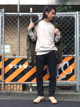 「TAKAHIROMIYASHITATheSoloIst.（タカヒロミヤシタザソロイスト）のアイテム（リング）」を使った、Daisuke Sakamotoさん（メンズ・176cm）の秋コーディネート