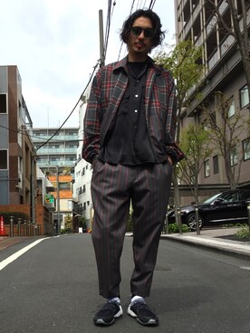 「VAINL ARCHIVE（ヴァイナルアーカイブ）のアイテム（ジャケット/アウター）」を使った、Daisuke Sakamotoさん（メンズ・176cm）の春コーディネート