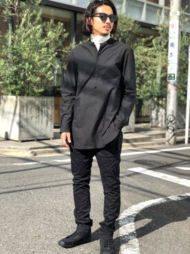 「nonnative（ノンネイティブ）のアイテム（シャツ/ブラウス、ブラック系）」を使った、Daisuke Sakamotoさん（メンズ・176cm）の夏コーディネート
