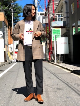 「BEAUTY&YOUTH UNITED ARROWS（ビューティーアンドユースユナイテッドアローズ）のアイテム（ジャケット/アウター、ベージュ系）」を使った、Daisuke Sakamotoさん（メンズ・176cm）の秋コーディネート