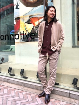 「nonnative（ノンネイティブ）のアイテム（パンツ、ベージュ系）」を使った、Daisuke Sakamotoさん（メンズ・176cm）の春コーディネート