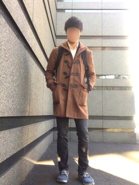 「アイテム（ダッフルコート）」を使った、大海さん（メンズ・170cm・10代）の冬コーディネート