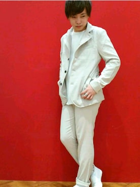 「MK MICHEL KLEIN HOMME （エムケーミッシェルクランオム）のアイテム（ジャケット/アウター）」を使った、みさかさん（メンズ・170cm）の春コーディネート