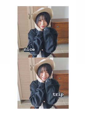 「基础款」｜「アイテム（デニムジャケット）」を使った、xxxdoubleさん（レディース・155cm）の秋コーディネート