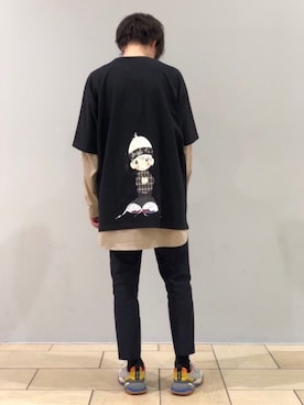 「CLANE（クラネ）のアイテム（パンツ）」を使った、阿部まさひでさん（メンズ・176cm）の冬コーディネート