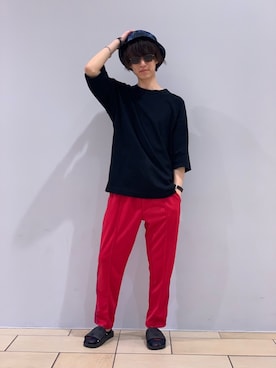 「ROTOL（ロトル）のアイテム（パンツ）」を使った、阿部まさひでさん（メンズ・175cm）の夏コーディネート