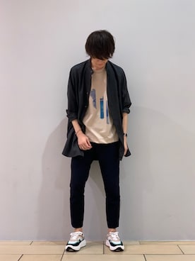 「CLANE（クラネ）のアイテム（パンツ）」を使った、阿部まさひでさん（メンズ・176cm）の夏コーディネート