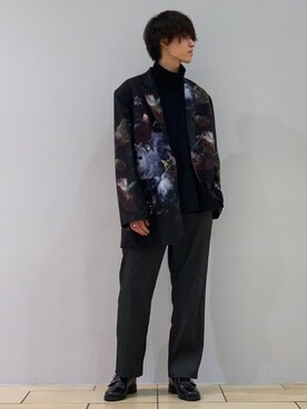 「CLANE（クラネ）のアイテム（パンツ）」を使った、阿部まさひでさん（メンズ・176cm）の秋コーディネート
