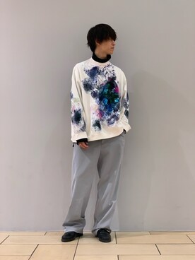 「lot holon（ロットホロン）のアイテム」を使った、阿部まさひでさん（メンズ・176cm）の春コーディネート