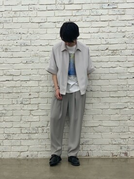 阿部まさひでさん（メンズ・176cm）の春コーディネート