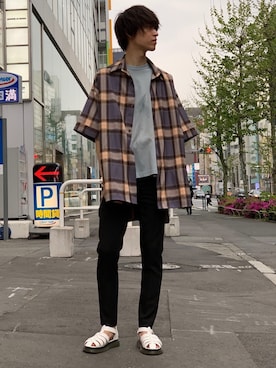 阿部まさひでさん(メンズ・176cm)の春コーディネート