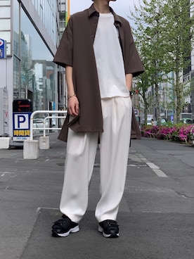 阿部まさひでさん（メンズ・176cm）の春コーディネート