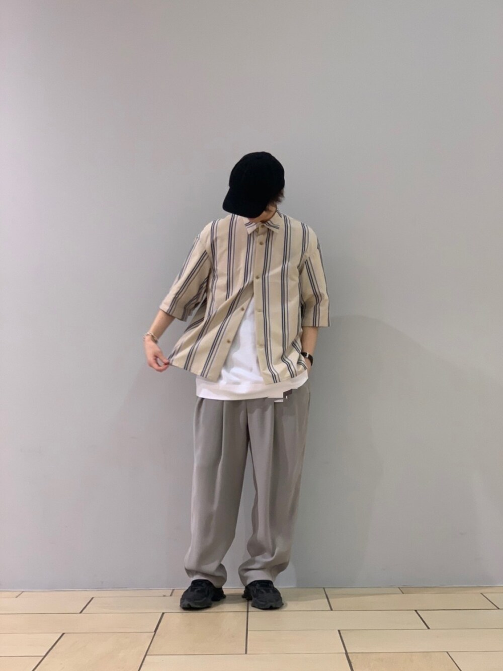 ETHOSENS×Lui's / ストライプ半袖シャツ ETHOSENS×Lui's / ストライプ半袖シャツ
