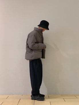 「Lui's（ルイス）のアイテム（ダウンジャケット/コート）」を使った、阿部まさひでさん（メンズ・176cm）の秋コーディネート