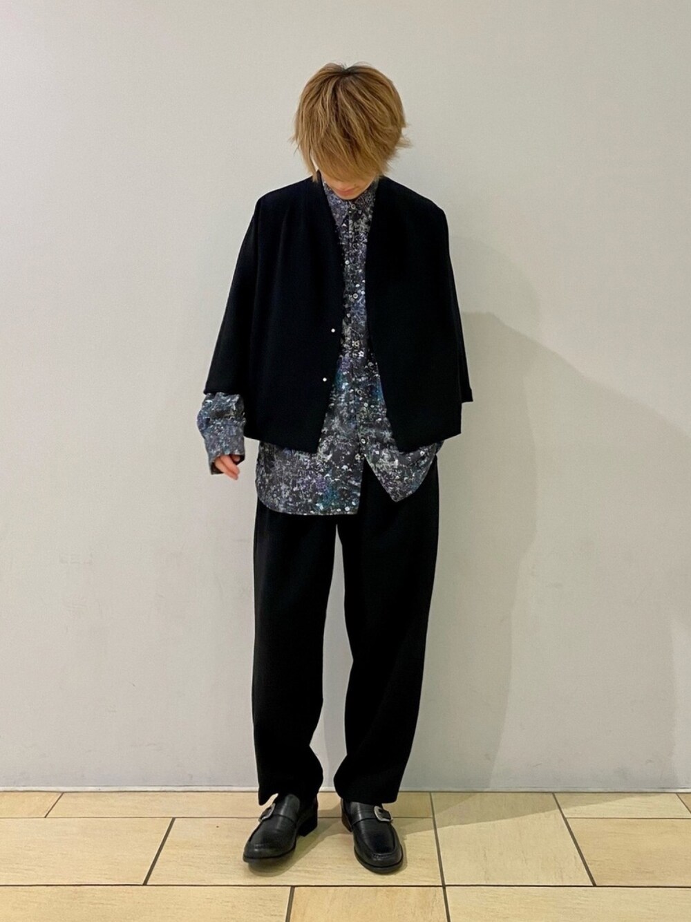 CARREMAN 8分袖ビッグシルエットジャケットを使った人気ファッション