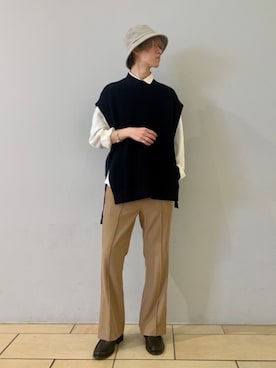 阿部まさひでさん（メンズ・176cm）の春コーディネート