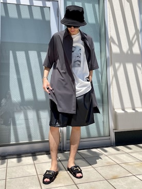 「アイテム（帽子）」を使った、阿部まさひでさん（メンズ・176cm・20代）の春コーディネート
