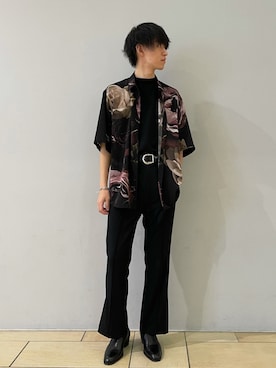 「Lui's（ルイス）のアイテム（シューズ）」を使った、阿部まさひでさん（メンズ・176cm）の夏コーディネート