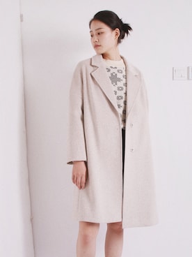 「秋冬」｜「アイテム（ダッフルコート）」を使った、肖怡语さん（レディース・171cm）の秋コーディネート