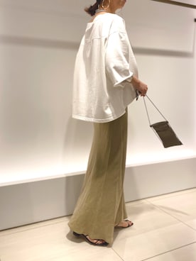 「DouDou（ドゥドゥ）のアイテム（ピアス（両耳用））」を使った、doudouminaさん（レディース・163cm）の春コーディネート