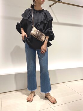 「DouDou（ドゥドゥ）のアイテム（ピアス（両耳用））」を使った、doudouminaさん（レディース・163cm）の春コーディネート