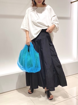 「DouDou（ドゥドゥ）のアイテム（ピアス（両耳用））」を使った、doudouminaさん（レディース・163cm）の春コーディネート