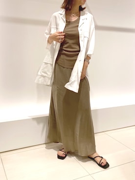 「DouDou（ドゥドゥ）のアイテム（ブルゾン）」を使った、doudouminaさん（レディース・163cm）の春コーディネート