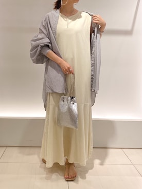 「DouDou（ドゥドゥ）のアイテム（ピアス（両耳用））」を使った、doudouminaさん（レディース・163cm）の夏コーディネート