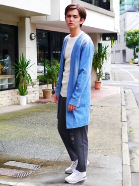 「春物」｜「アイテム（その他アウター）」を使った、Revo.さん（メンズ・182cm）の春コーディネート
