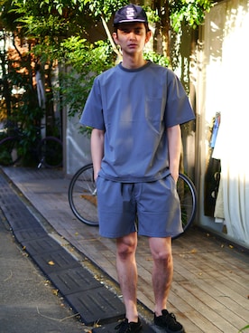 「2018ss」｜「アイテム（その他）」を使った、Revo.さん（メンズ・182cm）の夏コーディネート