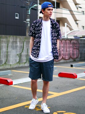 「2018ss」｜「アイテム（その他）」を使った、Revo.さん（メンズ・182cm）の夏コーディネート