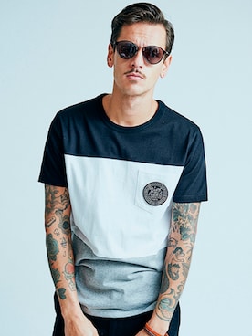 「パネルボーダー」｜Revo.さん（メンズ・182cm）の夏コーディネート