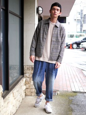 「Audience（オーディエンス）のアイテム（ジャケット/アウター）」を使った、Revo.さん（メンズ・182cm）の春コーディネート