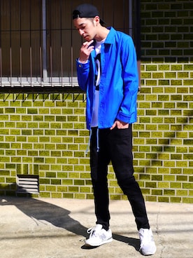 「Revo.（レボ）のアイテム（Tシャツ/カットソー）」を使った、Revo.さん（メンズ・182cm）の春コーディネート