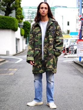 「Revo.（レボ）のアイテム（Tシャツ/カットソー）」を使った、Revo.さん（メンズ・182cm）の春コーディネート