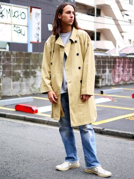 「Revo.（レボ）のアイテム（Tシャツ/カットソー）」を使った、Revo.さん（メンズ・182cm）の春コーディネート