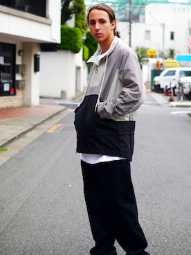 「RED KAP（レッドキャップ）のアイテム（その他パンツ）」を使った、Revo.さん（メンズ・182cm）の春コーディネート